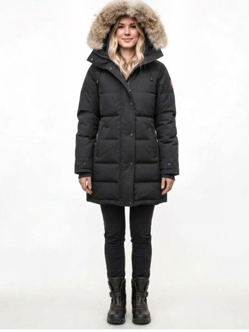 Canada Goose Shelburne Parka, Black 3802L, Womens Size XXSmall